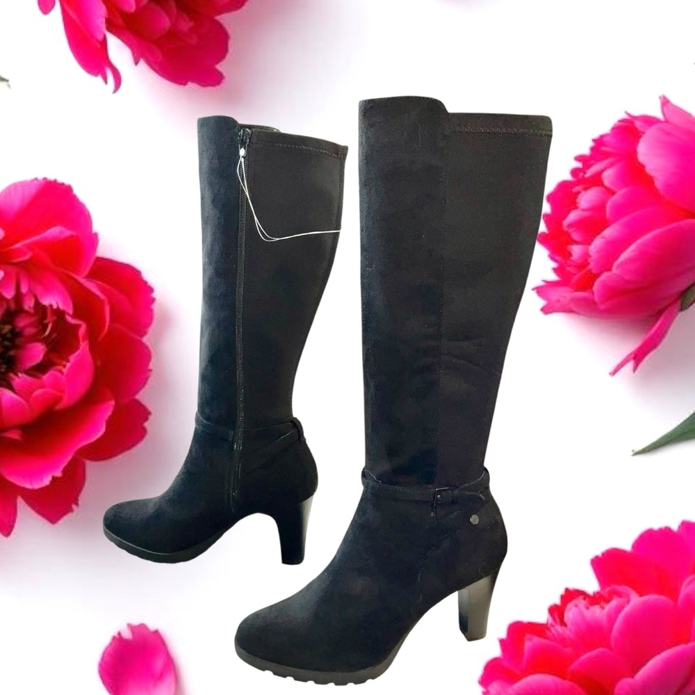 Dana Buchman Ciana New Without Tags Black Zip Heeled Knee Boots 7.5